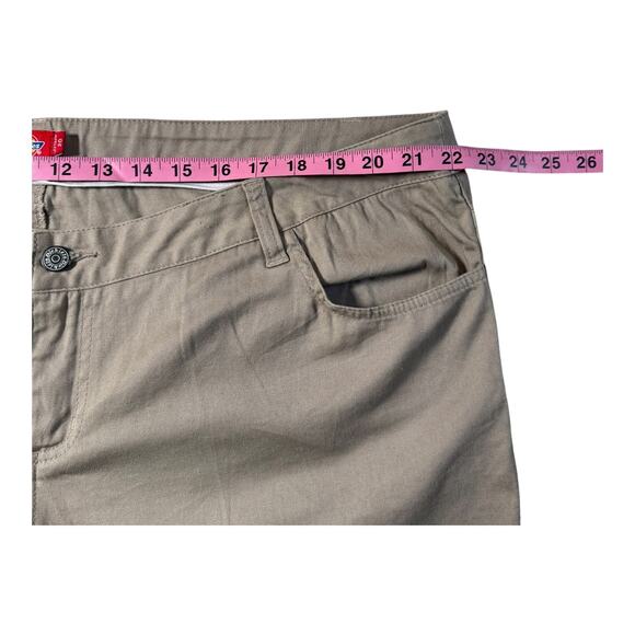 Dickies Girl Vintage Khaki 5 Pocket Skinny Pant Low Rise Straight Fit L20 - Picture 8 of 10